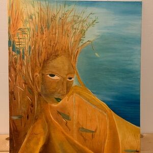 Original Abstract Oil on Canvas-Canadian Artist L.D Ansell- K-Ottic-16x20